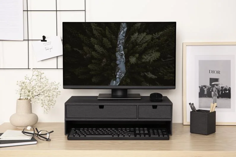 Penyokong monitor dengan laci