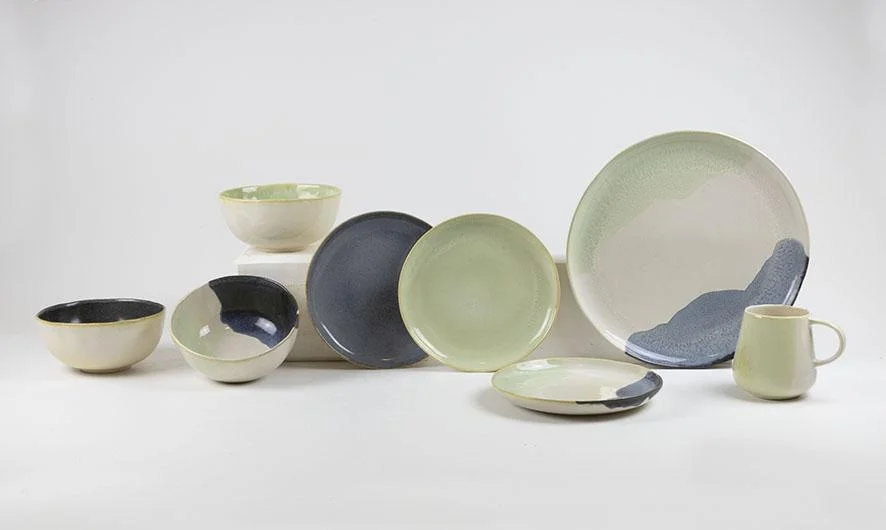 Stoneware Dinnerware with Reactive Glazes