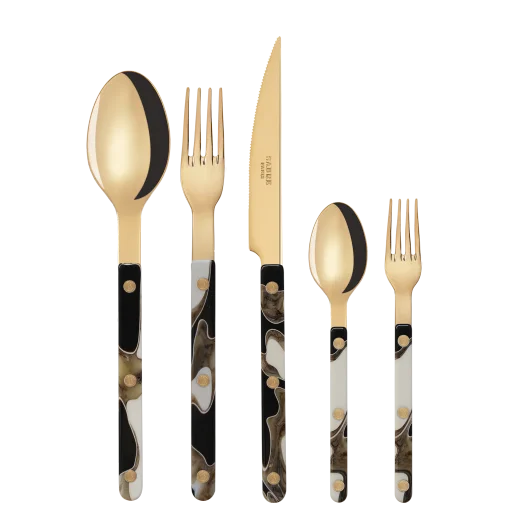 Bistrot Gold Dune Black Cutlery Set
