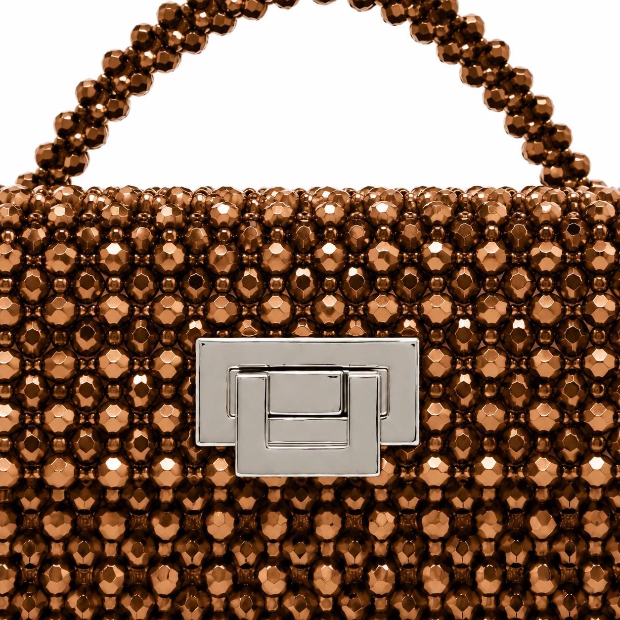 Panna Mocha Handmade Crystal Handbag