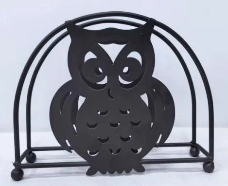 Metal Owl Tissue Holder