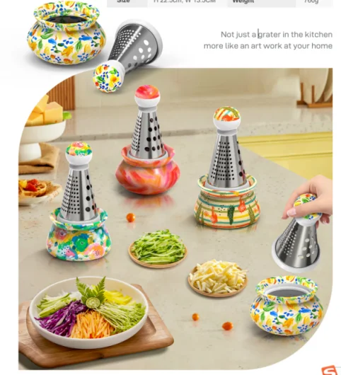 Kitchen Grater with Ceramic Container