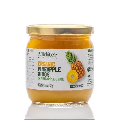 Organic Pineapple Rings dalam Jus Nanas
