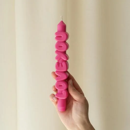 3D Message Taper Candles
