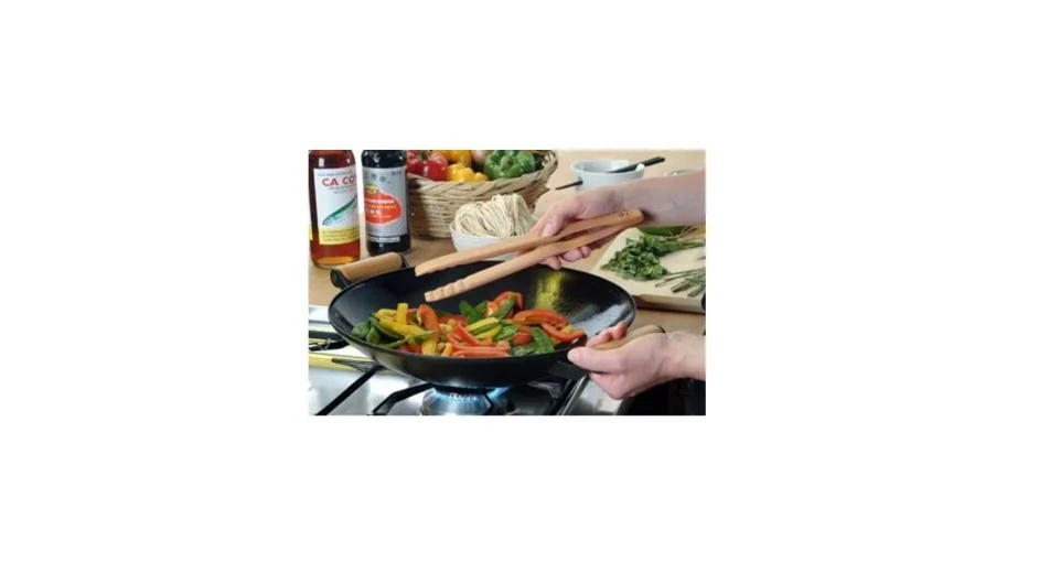 30cm Beech Wood Kitchen Tongs