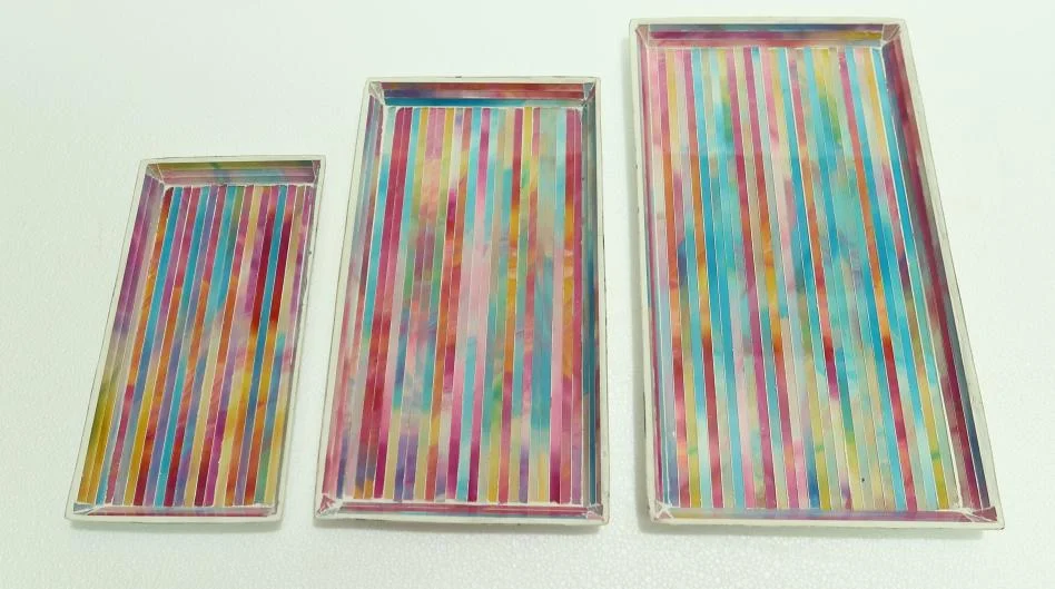 Glass Mosaic On Iron Tray
