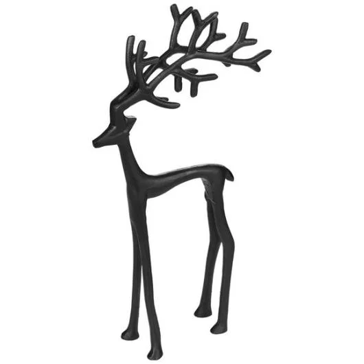Elegant Metal Reindeer Statue