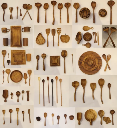 TEAK Spoon, Plate, BOWL