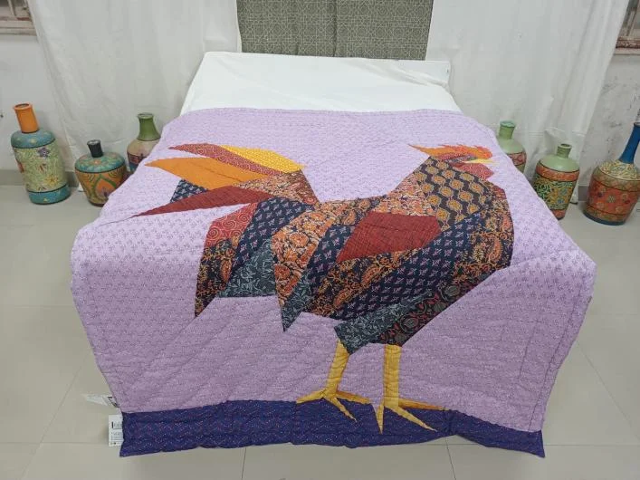 Rooster Patchwork Quilt