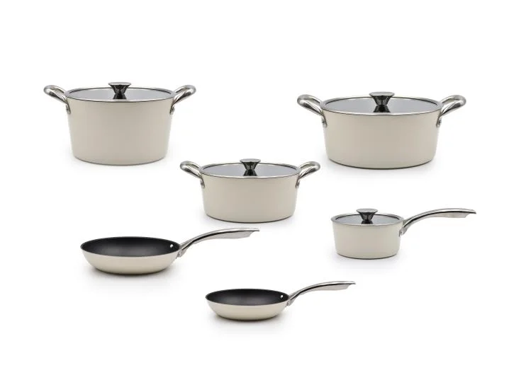 Rangkaian Peralatan Masak Anti Lengket Aluminium Creme