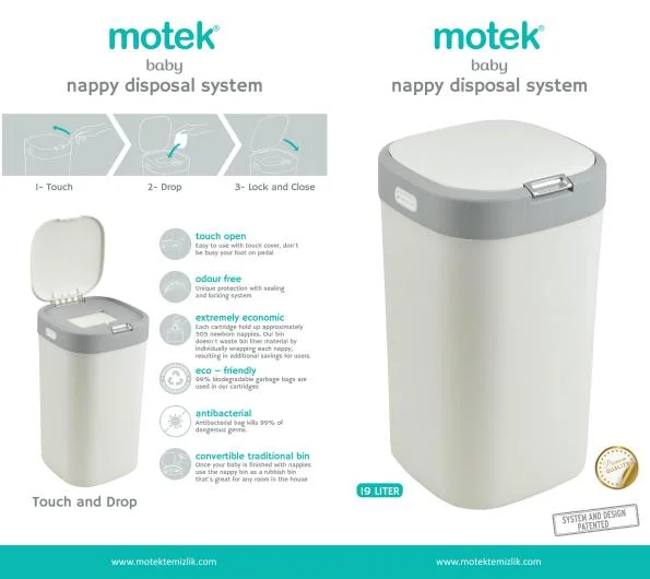 Sistem pembuangan popok bayi 19 L