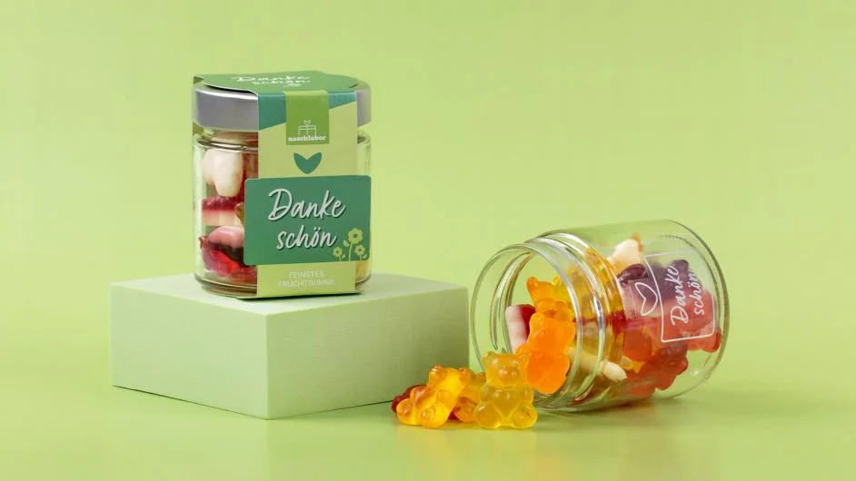 Fruchtgummis im Glas Candy