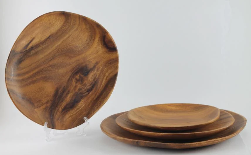 Organic Shaped Acacia Wooden Plates