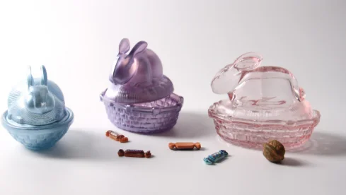 Spray Color Glass Candy Box