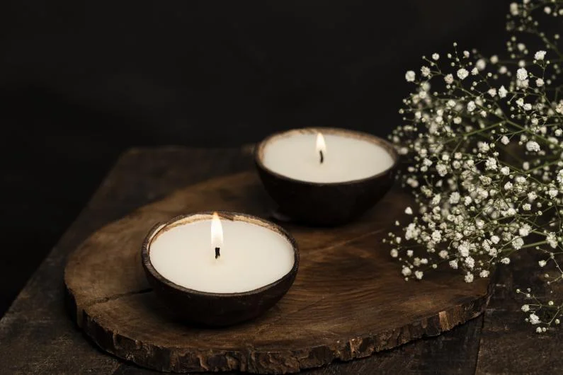 Coconut Candle Decor