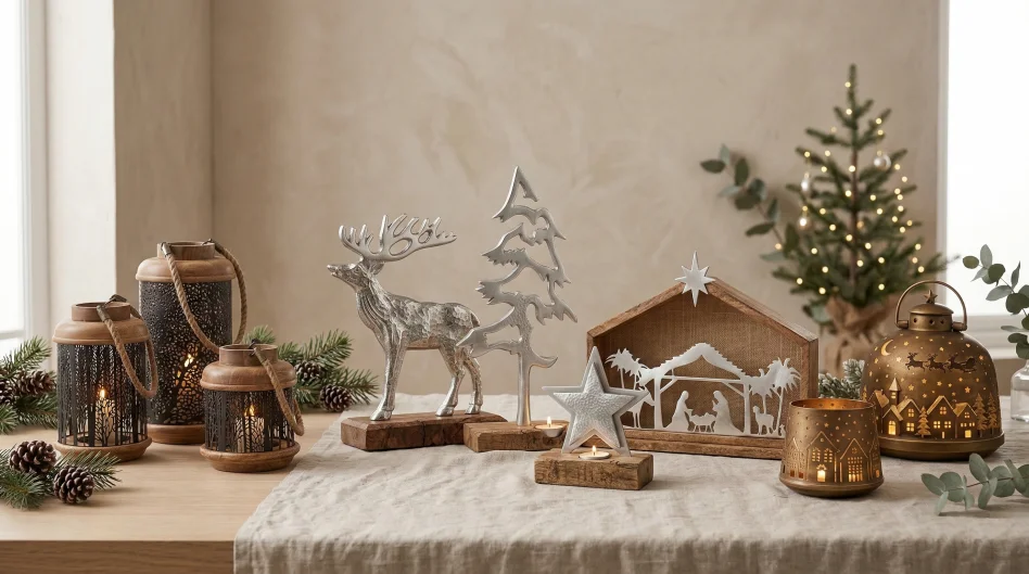 Rustic Wood and Metal Christmas Decor Collection