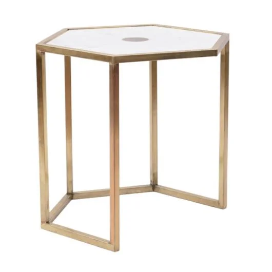 Iron Leg Marble Table