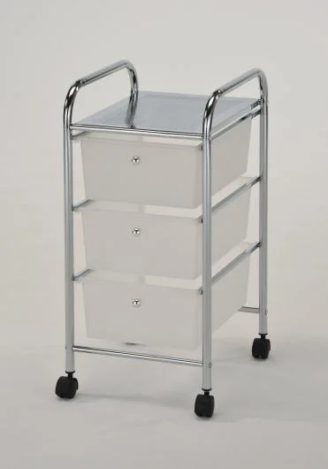 3-Tier Plastic Drawer Storage Trolley