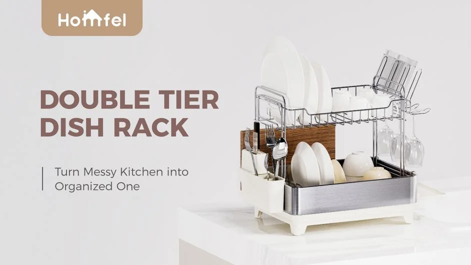 Double-Tier Dish Rack