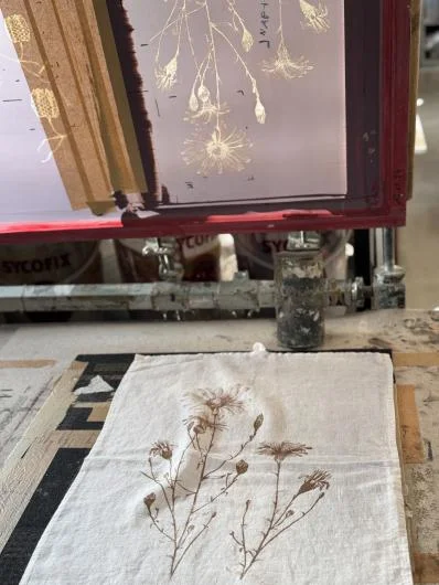 Handprinted Linen Tea Towel