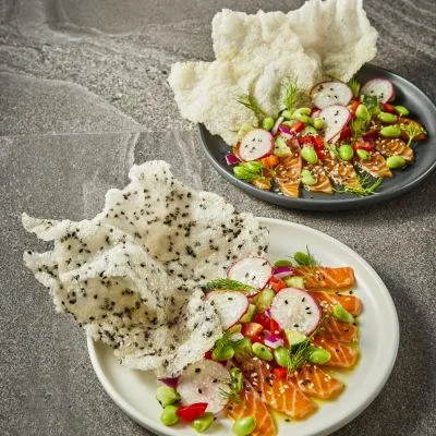 Black and White Sesame Crackers