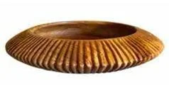 Teak Bowl With Carving