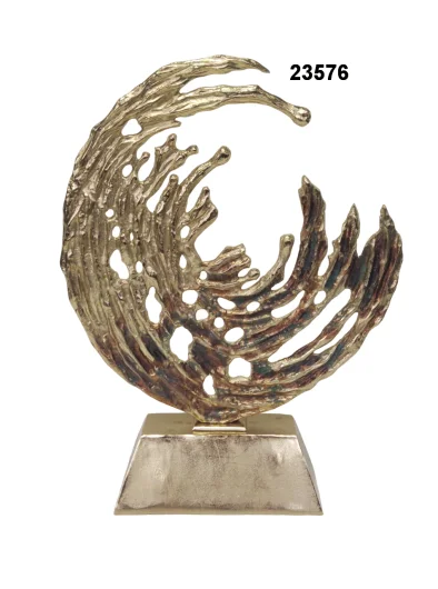Cast Aluminum Champagne Dual Tone Sculpture