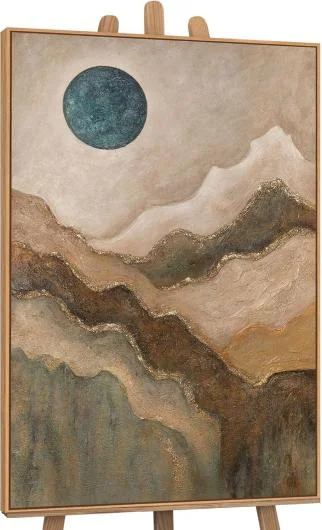 YS Art Painting emerald Green Sun 120X80 cm