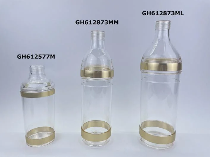 Clear Acrylic Storage Bottle Set with Gold Band