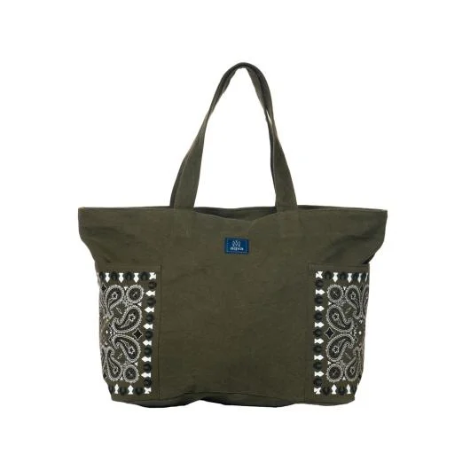 Canvas Shopper with Shoulder Handles