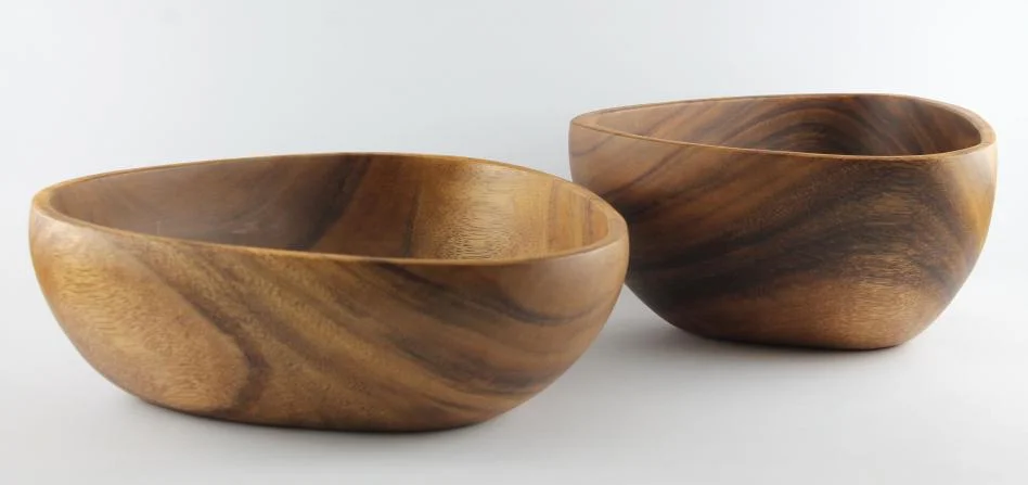 Triangle Shaped Acacia Wooden Bowls