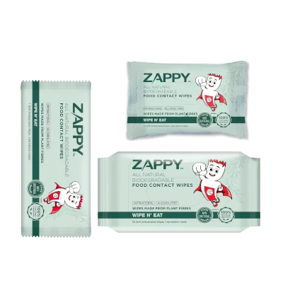 Zappy Biodegradable Food Contact Wipes