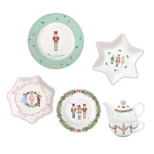 Nutcracker Christmas Ceramic Dinnerware Set