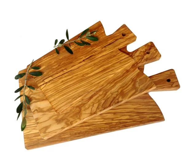Thớt gỗ ô liu có tay cầm