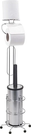 Chrome Paper Towel and Toilet Brush Holder