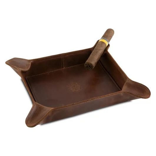 Crown and Tiger Full Leather Ashtray