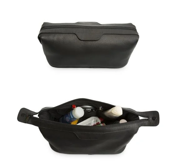 Borsa da Lavaggio e Cosmetica in Vera Pelle