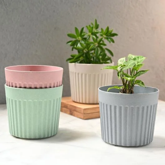 Bamboo Fibre Flower Pots