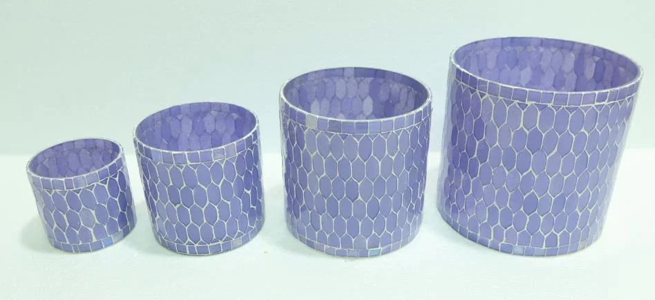 Glass Mosaic Votives Decorative