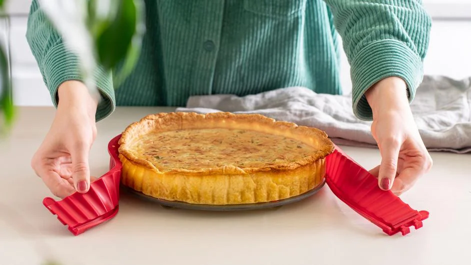 coox 26 cm Quiche Dish with Glass Serving Plate