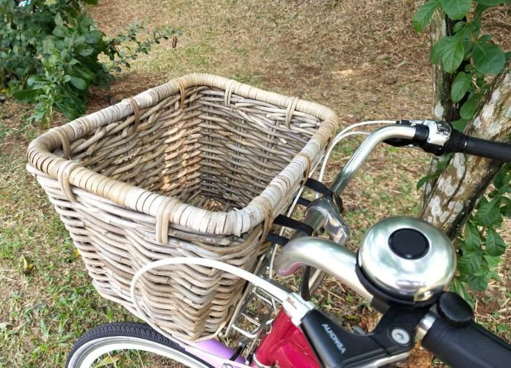 Wicker Rattan Bicycle Basket