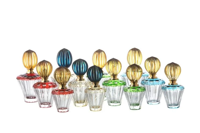 Crystal Flacons with Gold Plated Locking System