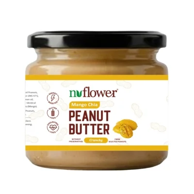 Mantequilla de maní con mango y chía