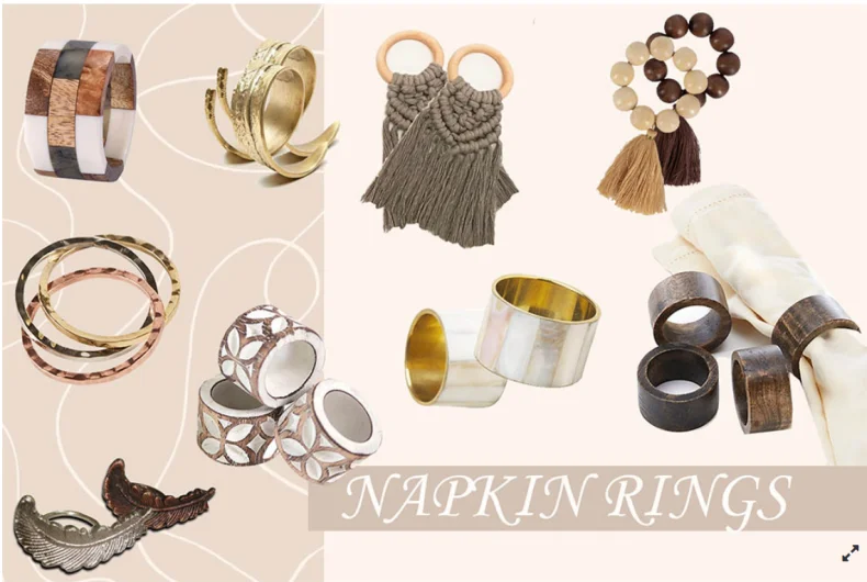 Mixed Material Napkin Rings