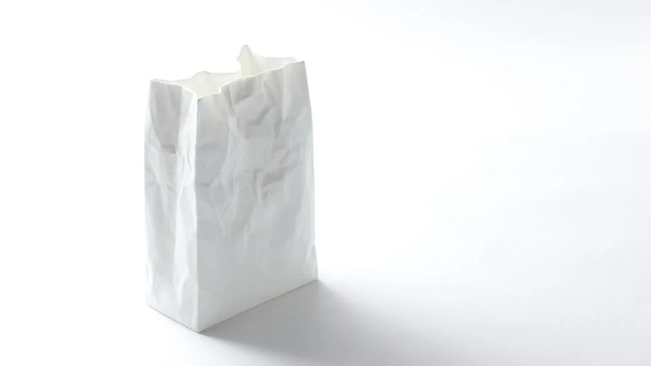 New Crinkle Super Bag Porcelain Vase