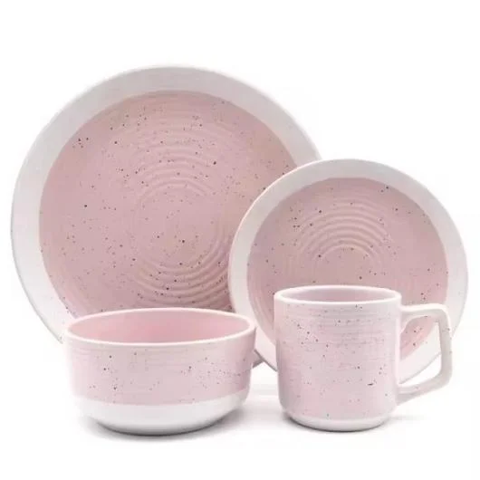 Embossed Stoneware Dinner Set