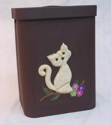 Embroidered Applique Laundry Hamper