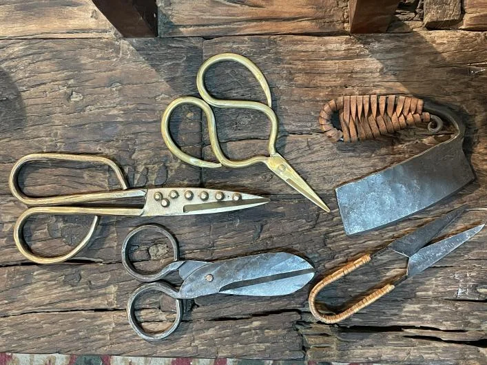 Forged Scissor Garden Shear and Cheese Tool