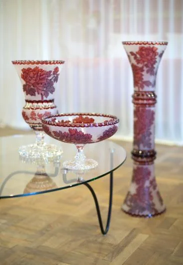 Sandblasted Double Layer Crystal