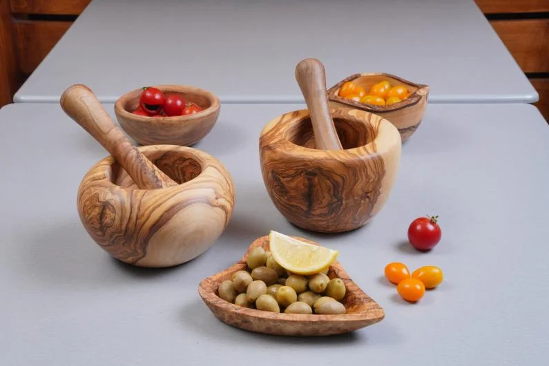 Olive Wood Mortars and Pestles